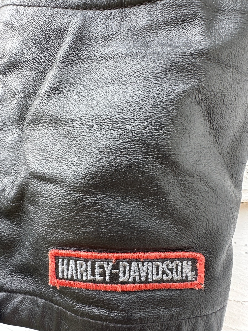 Harley-Davidson Black Leather Lace-Up Biker Vest - Picture 8 of 9
